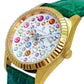 Capri Watch – Orologio Eternity 36 Gold Multijoy Crocodile Green (Ref. 6104-50)