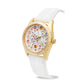 Capri Watch - Orologio Eternity 36 Gold Multijoy Crocodile White