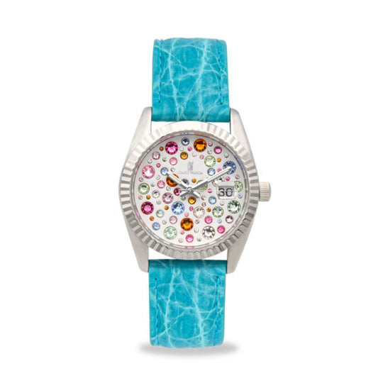 Capri Watch - Orologio Eternity 36 Multijoy Crocodile Blue Light