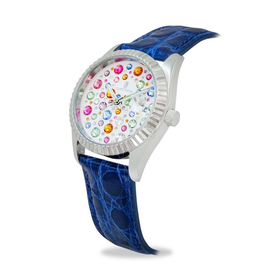 Capri Watch – Orologio Eternity 36 Multijoy Crocodile Blue Navy (Ref. 6102-40)