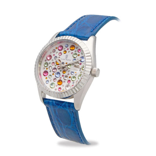 Capri Watch - Orologio Eternity 36 Multijoy Crocodile Blue Royal