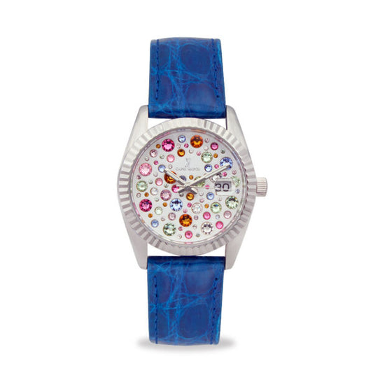 Capri Watch - Orologio Eternity 36 Multijoy Crocodile Blue Royal