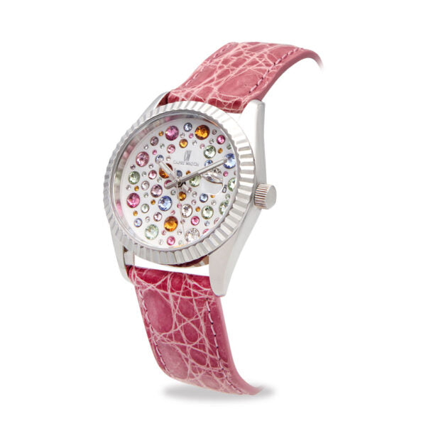 Capri Watch - Orologio Eternity 36 Multijoy Crocodile Pink