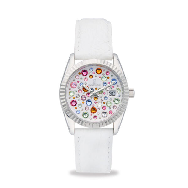 Capri Watch - Orologio Eternity 36 Multijoy Crocodile White