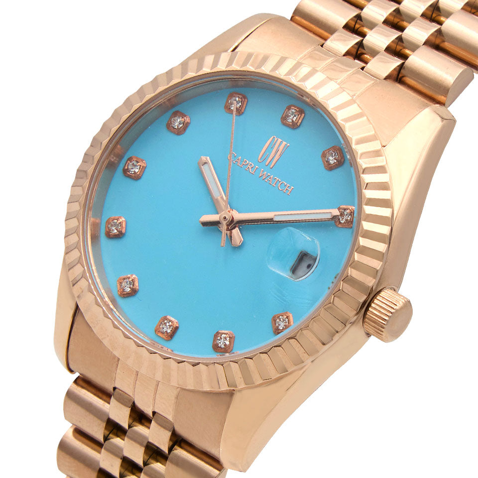 Capri Watch – Orologio Eternity 36 Rosè Light Blue (Ref. 5974)