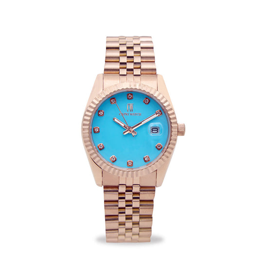 Capri Watch – Orologio Eternity 36 Rosè Light Blue (Ref. 5974)
