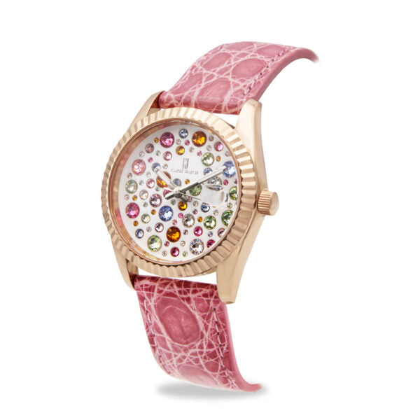 Capri Watch - Orologio Eternity 36 Rose’ Multijoy Crocodile Pink