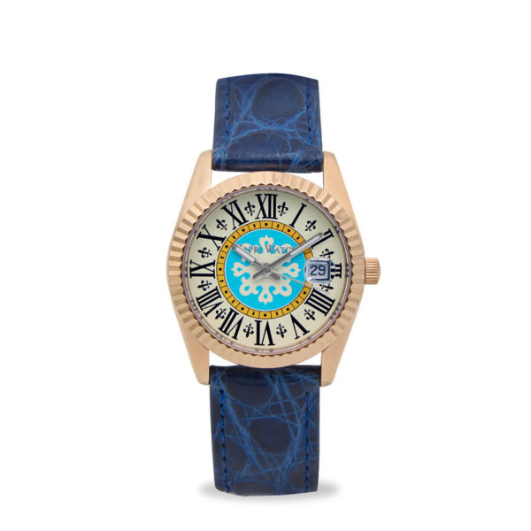 Capri Watch - Orologio Eternity First 36 Rose’ Blue Navy Crocodile