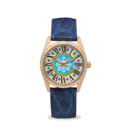 Capri Watch - Orologio Eternity First 36 Rose’ Blue Navy Crocodile