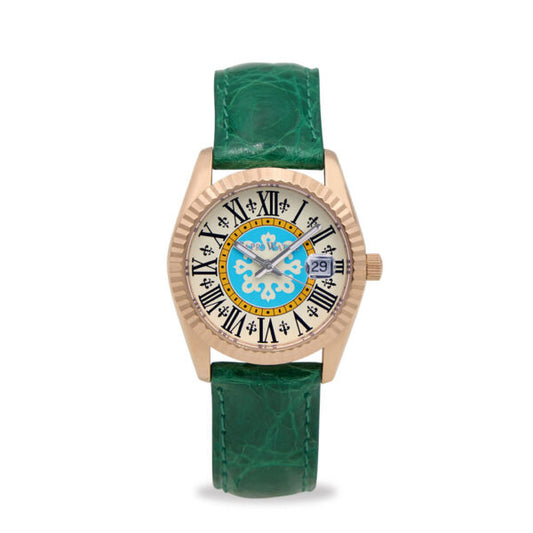 Capri Watch - Orologio Eternity First 36 Rose’ Green Crocodile