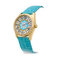 Capri Watch - Orologio Eternity First 36 Gold-Blue Light Crocodile