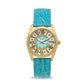 Capri Watch - Orologio Eternity First 36 Gold-Blue Light Crocodile