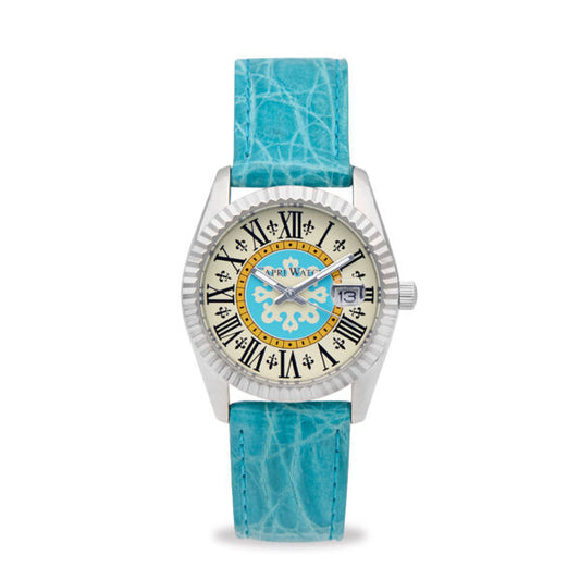 Capri Watch - Orologio Eternity First 36 Blue Light Crocodile