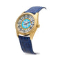 Capri Watch - Orologio Eternity First 36 Gold-Blue Navy Crocodile