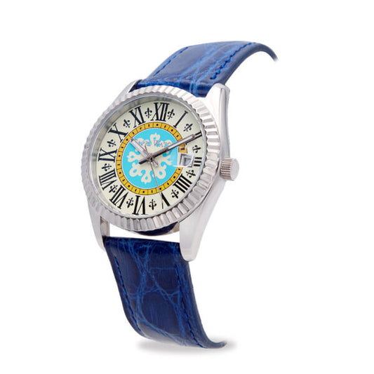 Capri Watch - Orologio Eternity First 36 Blue Navy Crocodile