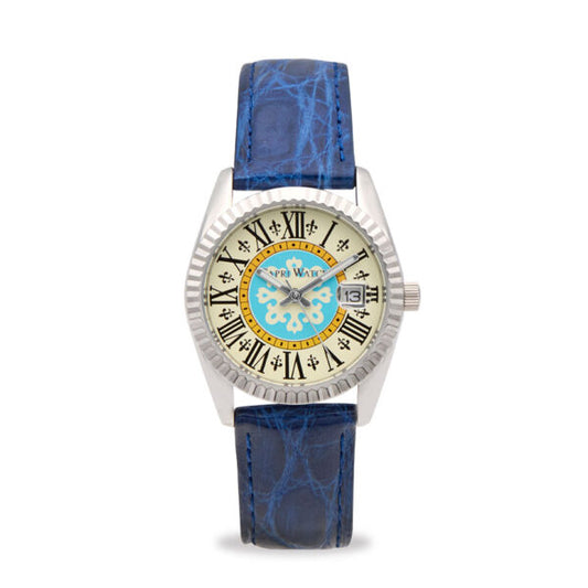 Capri Watch - Orologio Eternity First 36 Blue Navy Crocodile