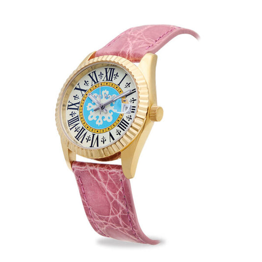 Capri Watch - Orologio Eternity First 36 Gold-Pink Crocodile