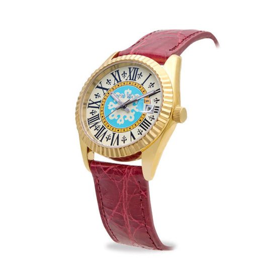 Capri Watch - Orologio Eternity First 36 Gold-Red Crocodile