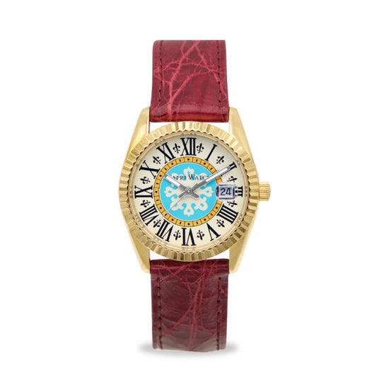 Capri Watch - Orologio Eternity First 36 Gold-Red Crocodile