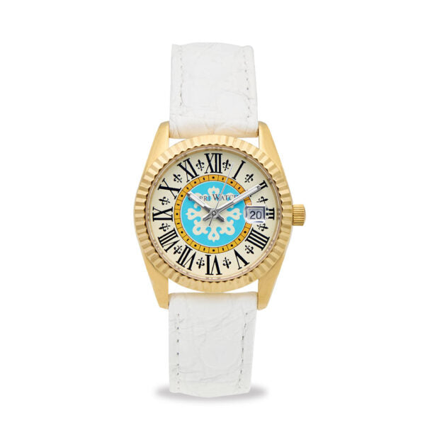Capri Watch - Orologio Eternity First 36 Gold-White  Crocodile
