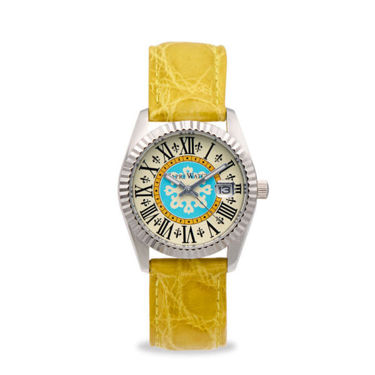 Capri Watch - Orologio Eternity First 36 Yellow Crocodile