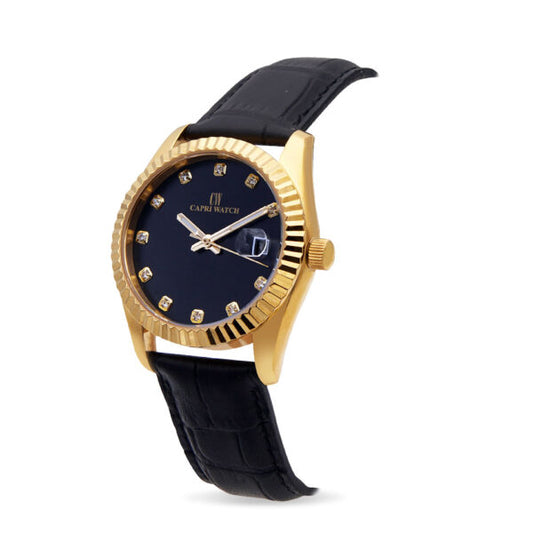 Capri Watch - Orologio Eternity 36 Gold Black-Black