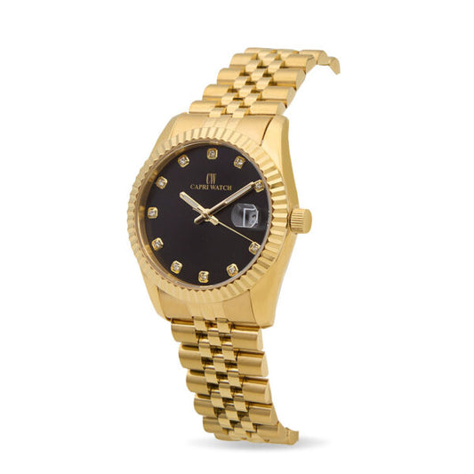Capri Watch - Orologio Eternity 36 Gold Black