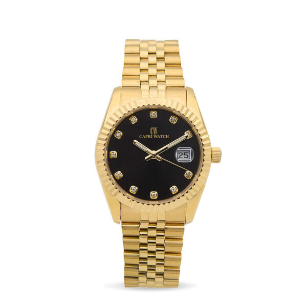 Capri Watch - Orologio Eternity 36 Gold Black