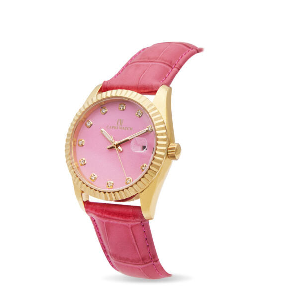 Capri Watch - Orologio Eternity 36 Gold Pink-Fuchsia