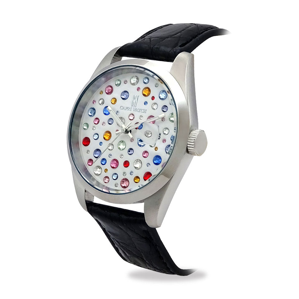 Capri Watch – Orologio Glamour Multijoy 39 Crocodile Black (Ref. 6106-01)