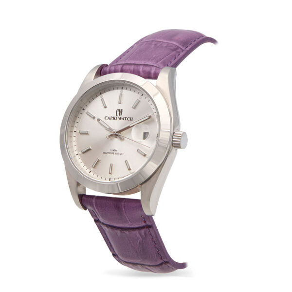 Capri Watch - Orologio Glamour 36 Silver-Purple