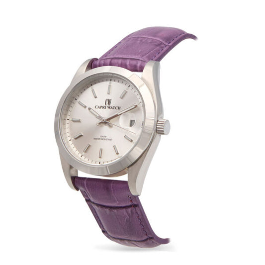 Capri Watch - Orologio Glamour 36 Silver-Purple