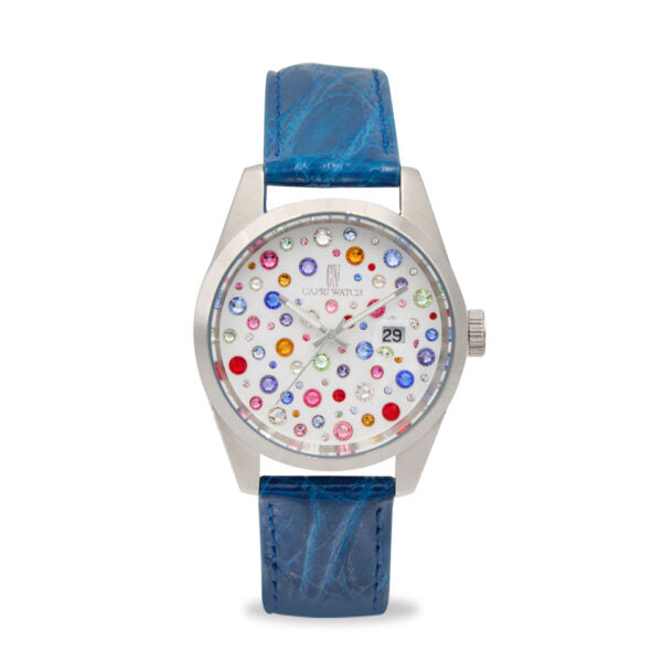 Capri Watch - Orologio Glamour 40 Multijoy Crocodile Blue Royal