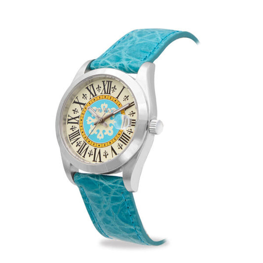 Capri Watch - Orologio Glamour First 36 Blue Light Crocodile