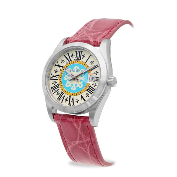 Capri Watch - Orologio Glamour First 36 Fuchsia Crocodile