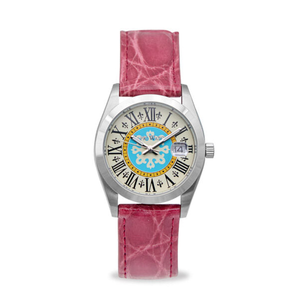 Capri Watch - Orologio Glamour First 36 Fuchsia Crocodile