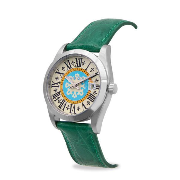 Capri Watch - Orologio Glamour First 36 Green Crocodile