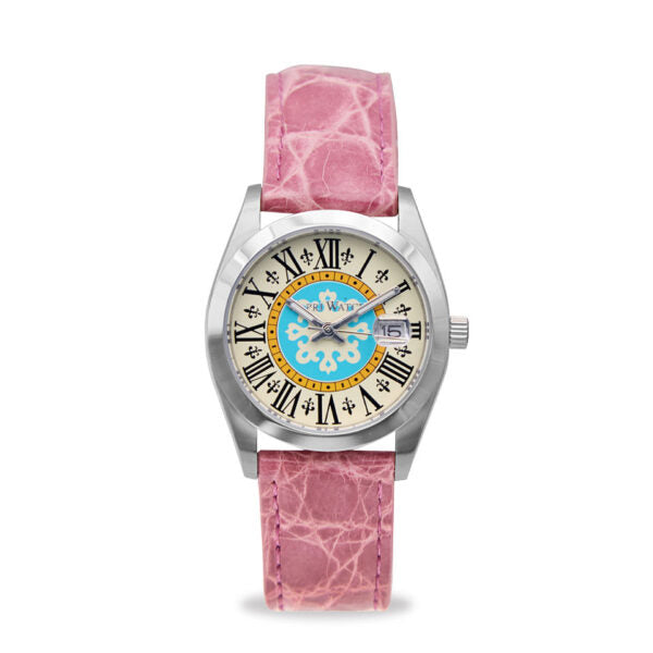 Capri Watch - Orologio Glamour First 36 Pink Crocodile