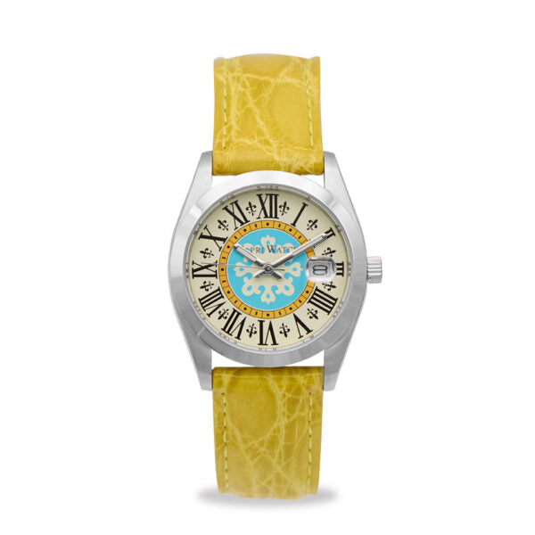 Capri Watch - Orologio Glamour First 36 Yellow Crocodile