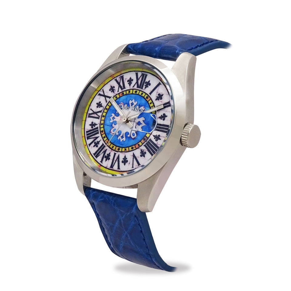 Capri Watch – Orologio Glamour First 39 Crocodile Blue Royal (Ref. 6091-41)