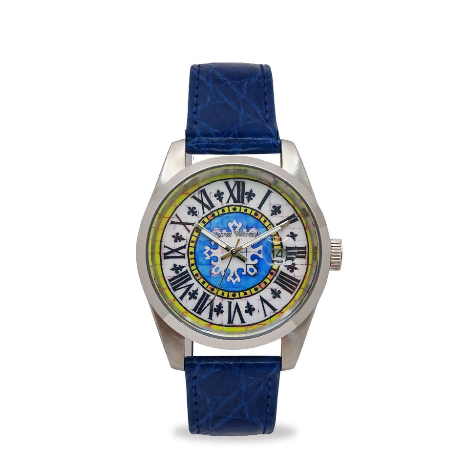 Capri Watch – Orologio Glamour First 39 Crocodile Blue Royal (Ref. 6091-41)
