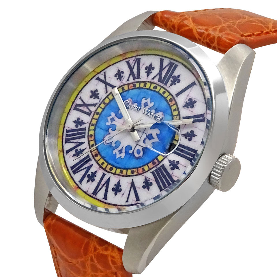 Capri Watch – Orologio Glamour First 39 Crocodile Orange (Ref. 6091-20)