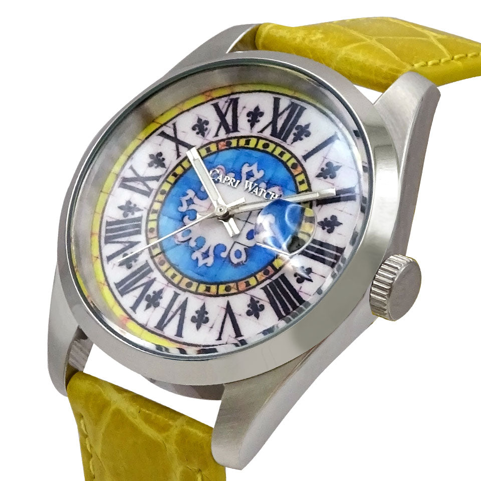 Capri Watch – Orologio Glamour First 39 Crocodile Yellow (Ref. 6091-10)