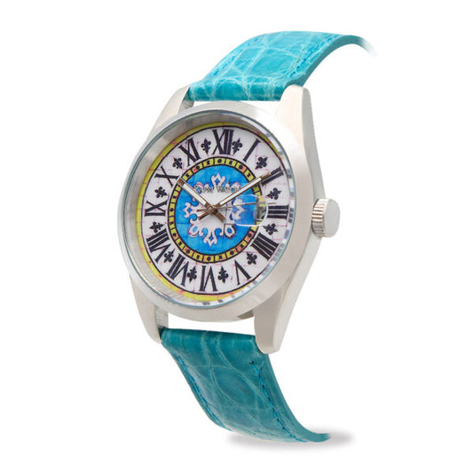 Capri Watch - Orologio Glamour First 40 Crocodile Blue Light