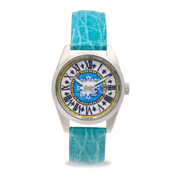 Capri Watch - Orologio Glamour First 40 Crocodile Blue Light