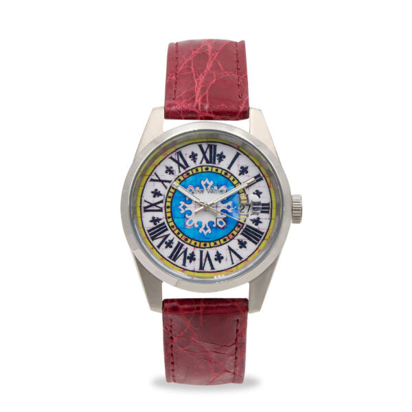 Capri Watch - Orologio Glamour First 40 Crocodile Burgundy