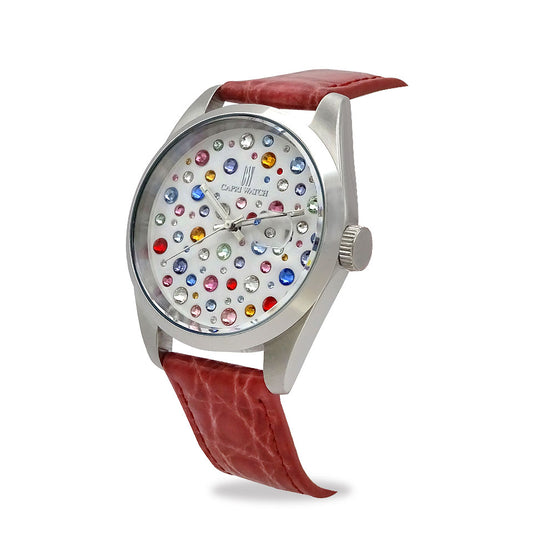 Capri Watch – Orologio Glamour Multijoy 39 Crocodile Fuchsia (Ref. 6106-31)