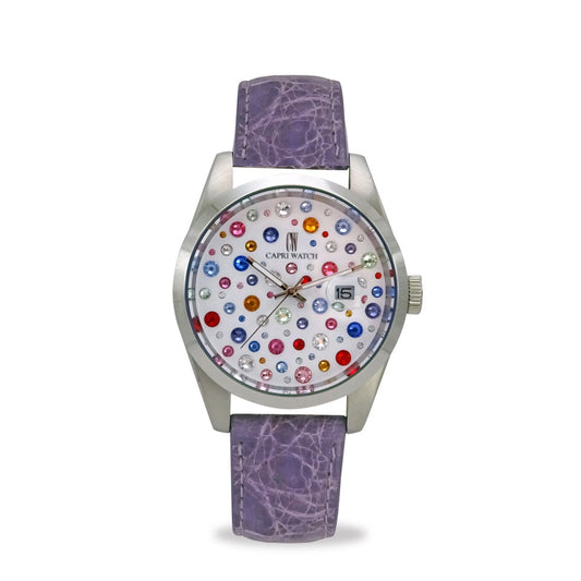Capri Watch – Orologio Glamour Multijoy 39 Crocodile Purple (Ref. 6106-03)