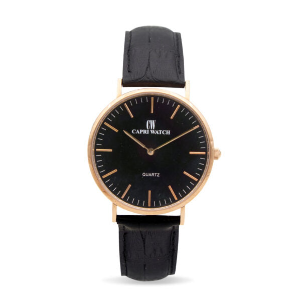 Capri Watch - Orologio Minimal Rosè 40 Black