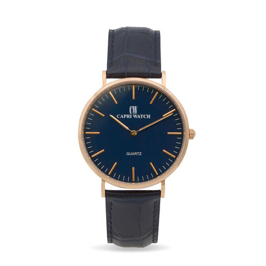 Capri Watch - Orologio Minimal Rosè 40 Blue